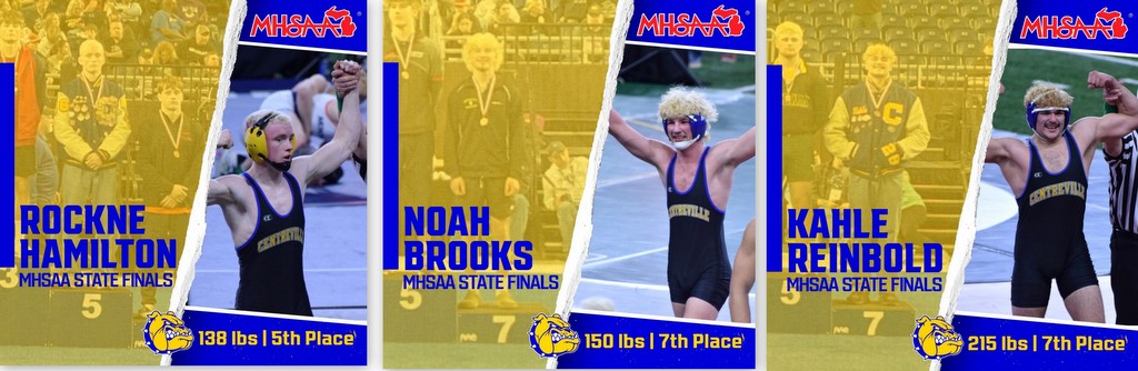 Centreville has three wrestlers in top 10 at D-4 In. Finals